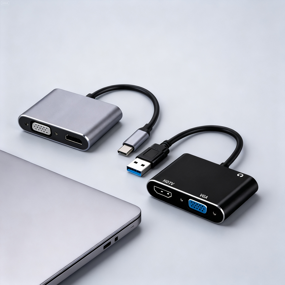 Hdmi Vga Adapter - محول USB 3.0/TYPE-C إلى HDMI VGA