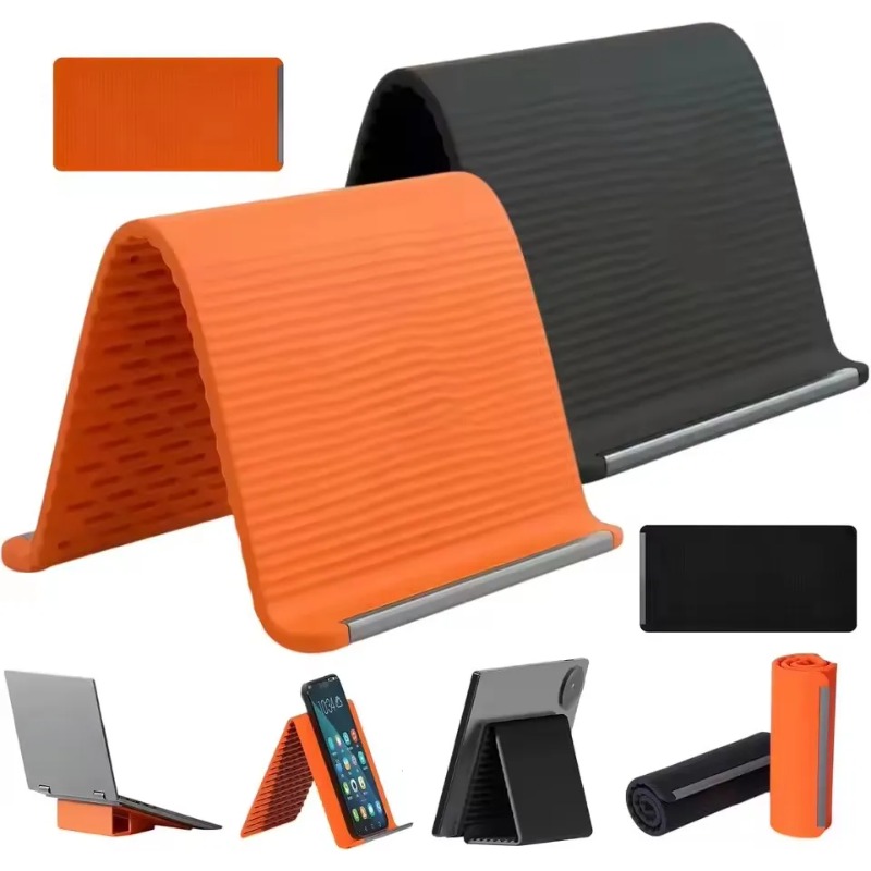 Laptop Accessories Organizer - حامل هاتف سيليكون مرن وقابل للطي،