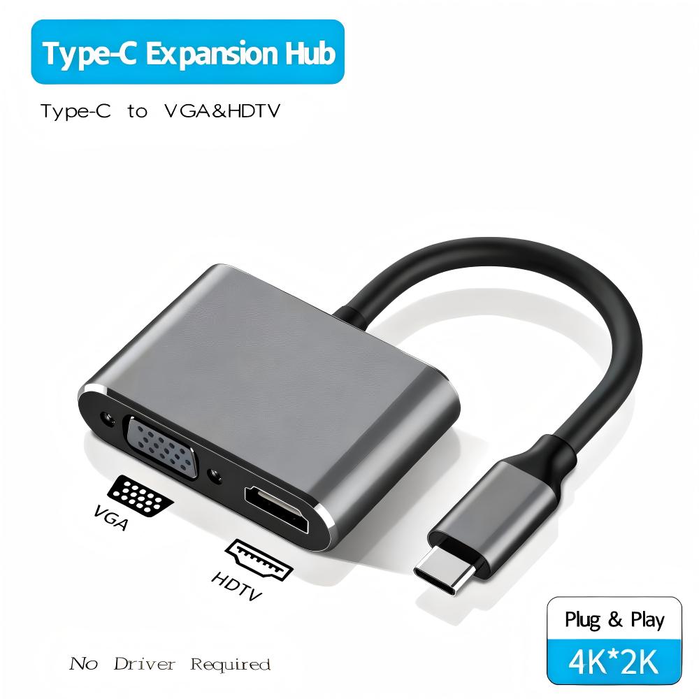 محول USB 3.0/TYPE-C إلى HDMI V - مراجعة Hdmi Vga Adapter وسعره