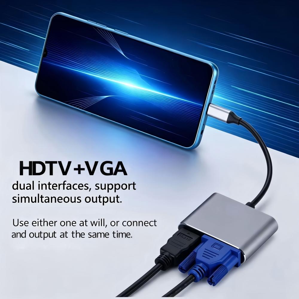محول USB 3.0/TYPE-C إلى HDMI V - مراجعة Hdmi Vga Adapter وسعره