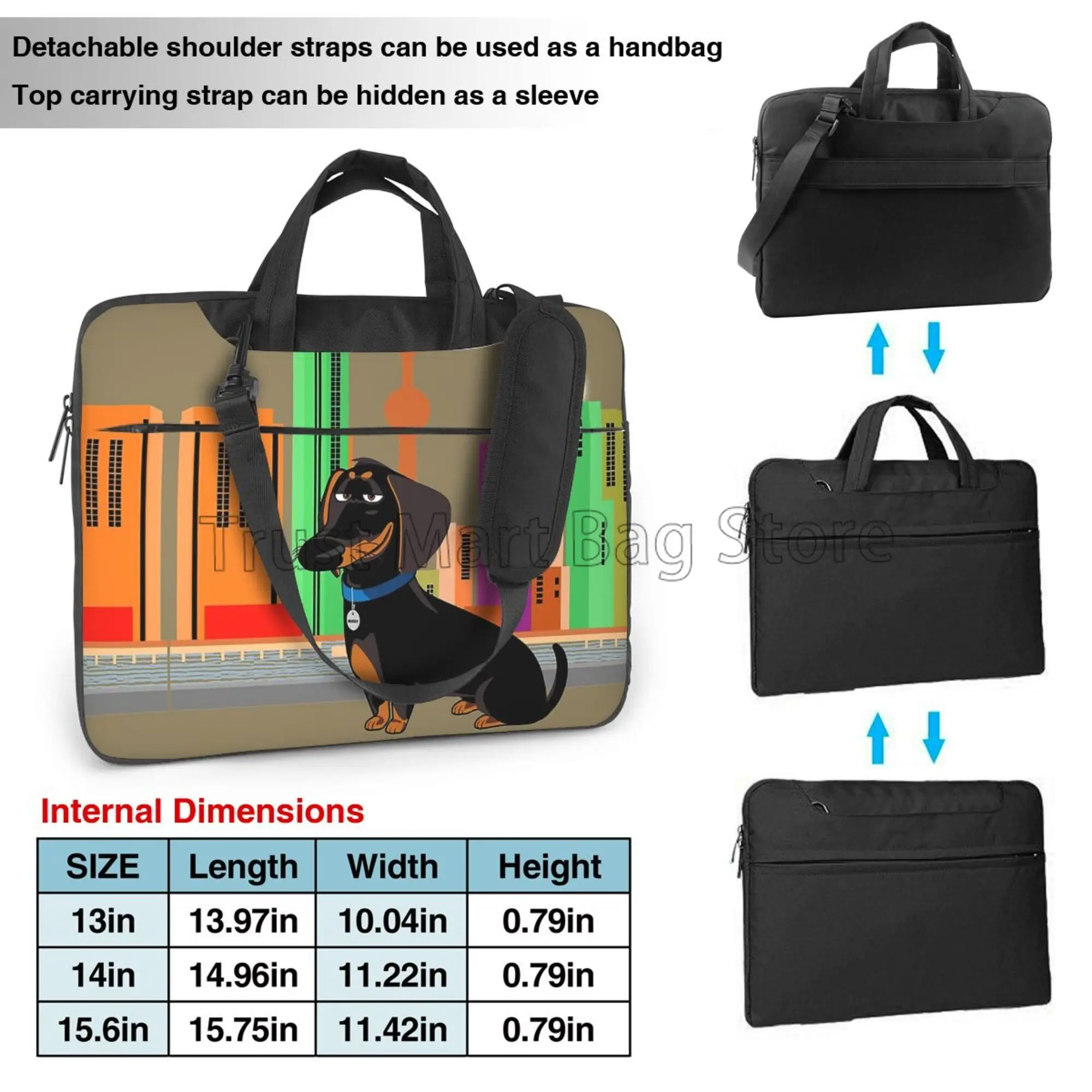 Dachshund طباعة حقيبة حمل الكم - مراجعة Laptop Accessories Travel Case وسعره