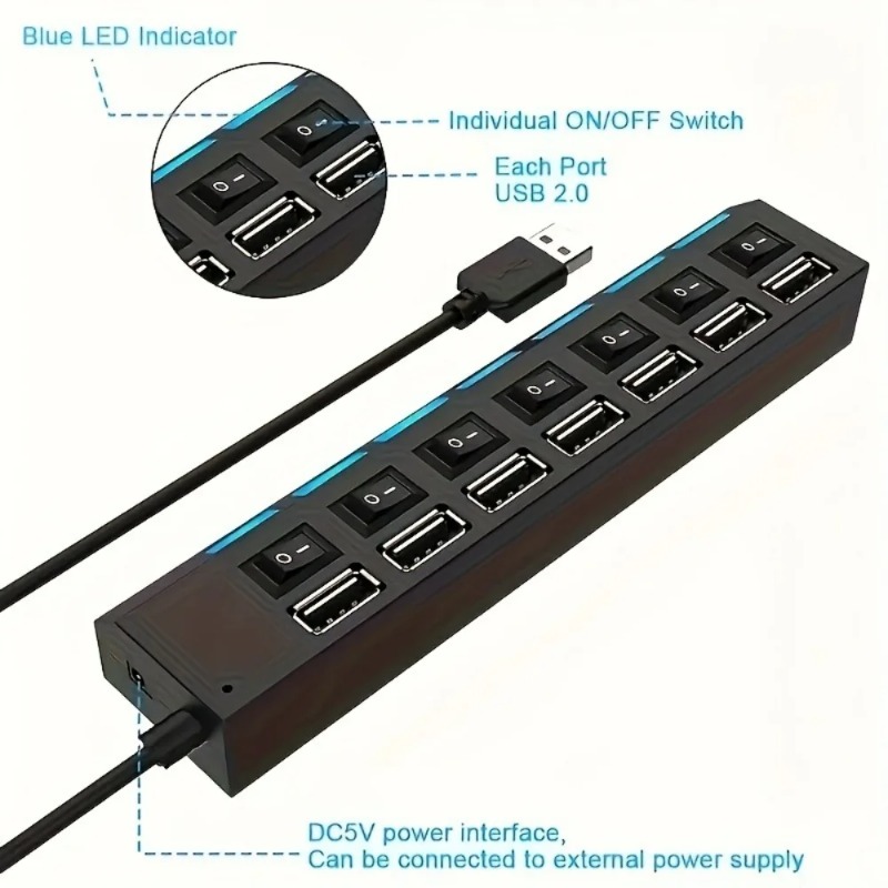 موزع USB 2.0 بـ 4/7 منافذ مع م - مراجعة Laptop Accessories Nearby وسعره