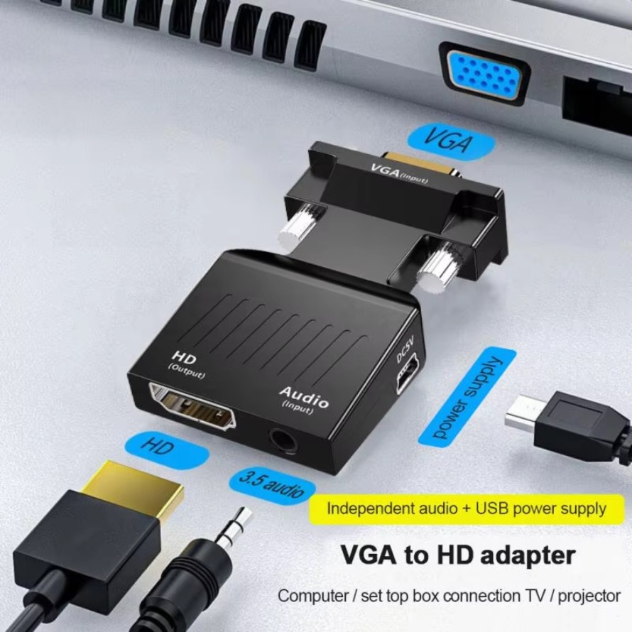 محول VGA إلى HDMI 1080P ذكر إل - مراجعة Hdmi Vga Adapter وسعره