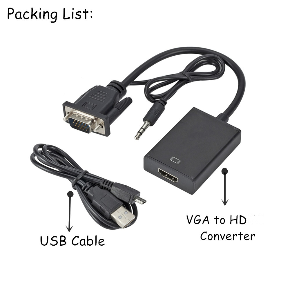 1080P HD VGA TO HD مع 3.5 مللي - مراجعة Hdmi Vga Adapter وسعره
