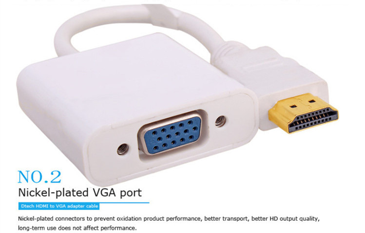 3 قطعة DTECH بيع المصنع مباشرة - مراجعة Hdmi Vga Adapter وسعره