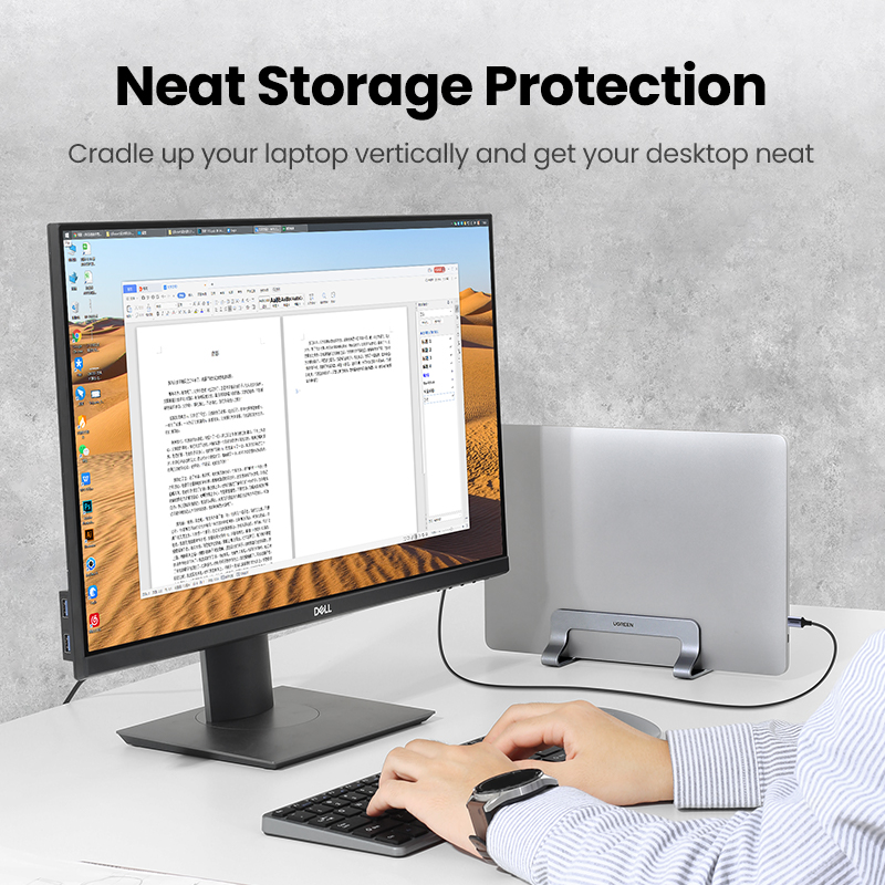 UGREEN-حامل حامل عمودي للكمبيو - مراجعة Laptop Accessories Organizer وسعره